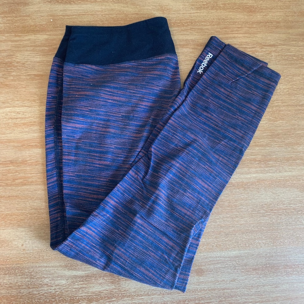 Reebok Heather Blue Leggings Large